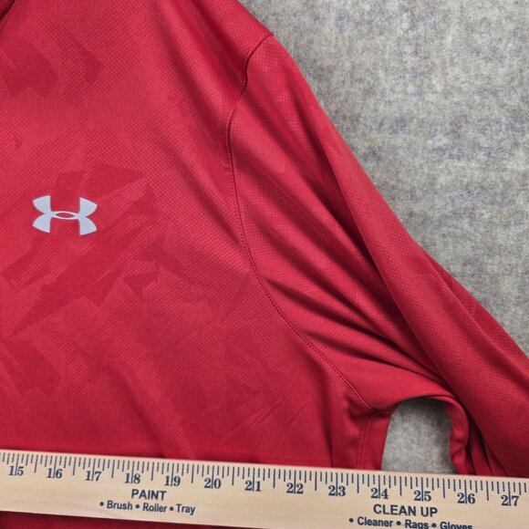 Under Armour Mens Red Quarter-Zip Pullover XL - Picture 7 of 7